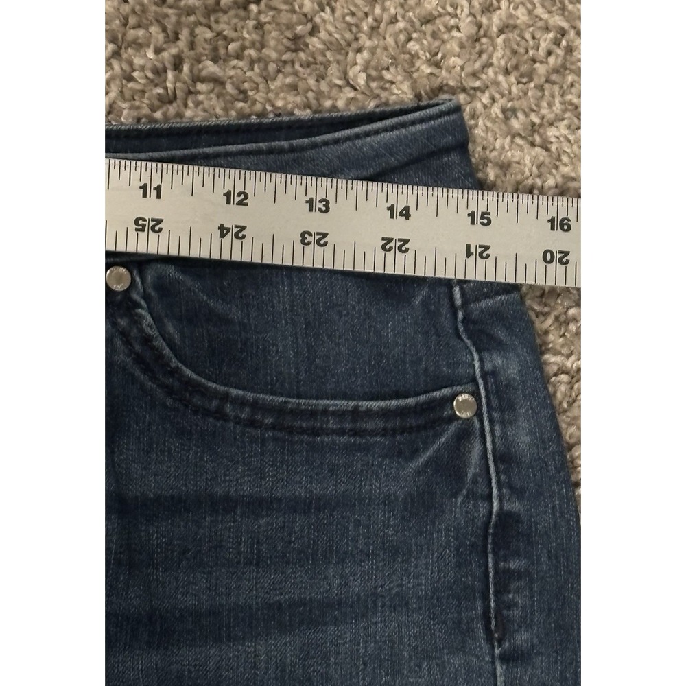 Jennifer Lopez Women Sz 2 BF Blue Dark Wash Denim Straight Slim Low Rise Stretch - Picture 9 of 12